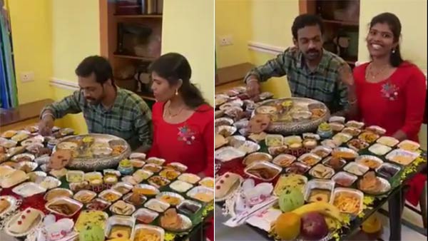 Dinner with 125 varieties of food for the new son-in-law in Bhimavaram in Andhra Dinner with 125 varieties of food for the new son-in-law in Bhimavaram in Andhra