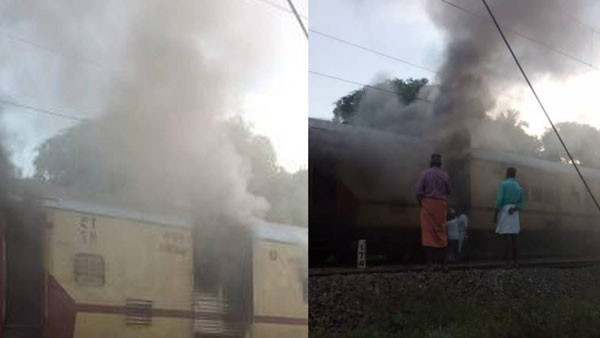 Fire In Malabar Express In Kerala Fire In Malabar Express In Kerala