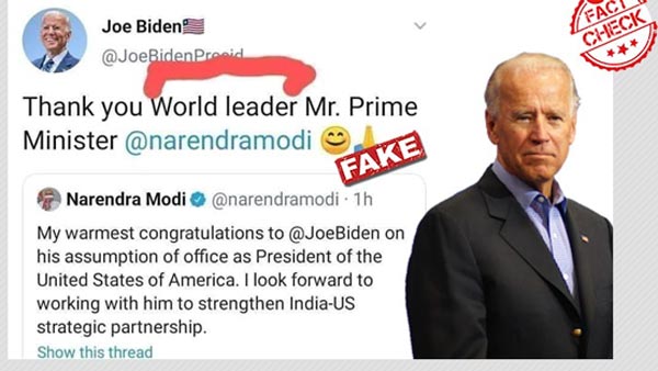 Did US president joe biden called pm modi as world leader? Did US president joe biden called pm modi as world leader?