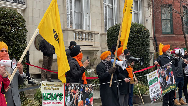 Khalistan Supporters Protest In US In Support Of farmers Khalistan Supporters Protest In US In Support Of farmers