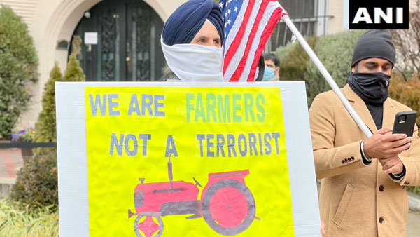 Khalistan Supporters Protest In US In Support Of farmers Khalistan Supporters Protest In US In Support Of farmers