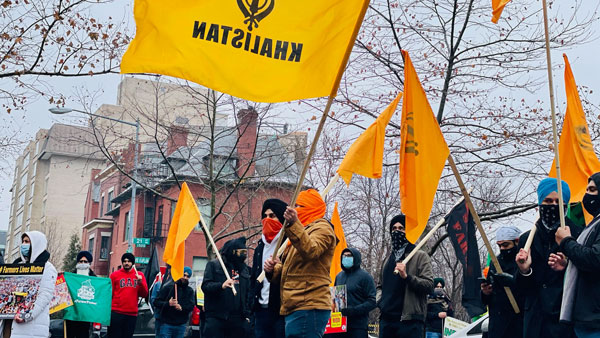 Khalistan Supporters Protest In US In Support Of farmers Khalistan Supporters Protest In US In Support Of farmers