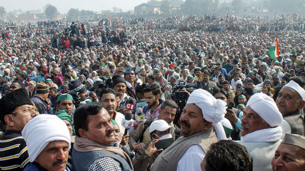 Farmer Mahapanchayat Big Crowd in Muzaffarnagar Farmer Mahapanchayat Big Crowd in Muzaffarnagar