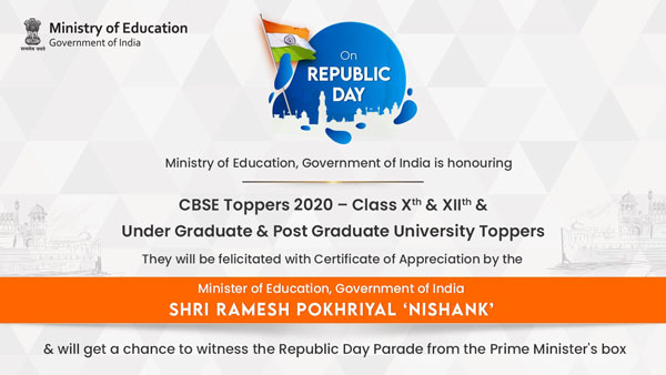 Republic Day 2021: University, CBSE toppers to witness parade from Prime Minister’s box Republic Day 2021: University, CBSE toppers to witness parade from Prime Minister’s box