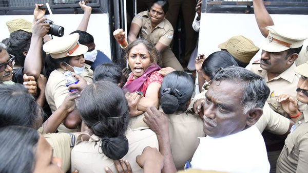 JothiMani MP arrested by the Karur police JothiMani MP arrested by the Karur police