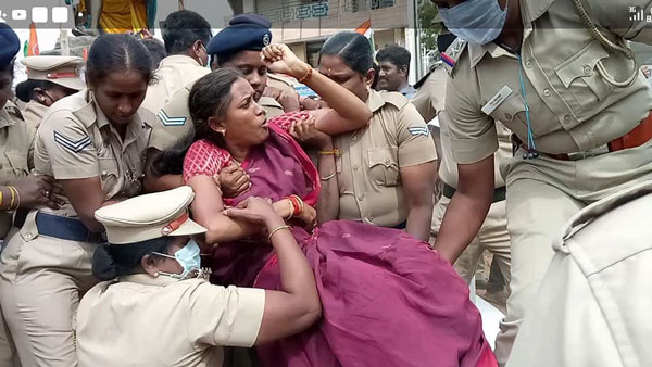 JothiMani MP arrested by the Karur police JothiMani MP arrested by the Karur police