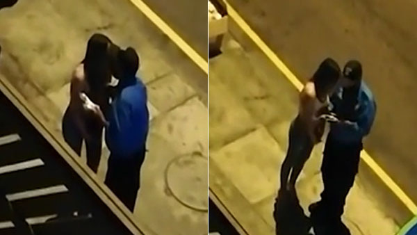 police officer suspended for kissing woman instead of fining her for breaking corona lockdown police officer suspended for kissing woman instead of fining her for breaking corona lockdown