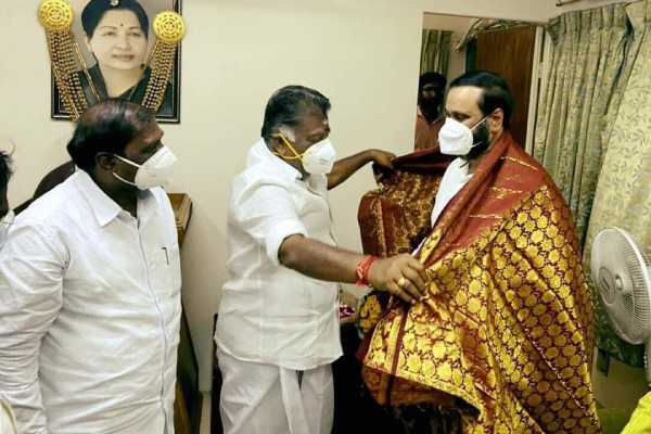 PMK president GK Mani and youth wing leader Anbumani Ramadoss thanks to CM Palanisamy PMK president GK Mani and youth wing leader Anbumani Ramadoss thanks to CM Palanisamy