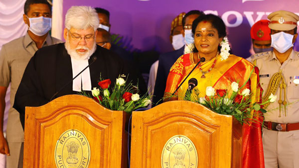 Lieutenant-Governor of Puducherry Tamilisai Soundararajan press meet Lieutenant-Governor of Puducherry Tamilisai Soundararajan press meet