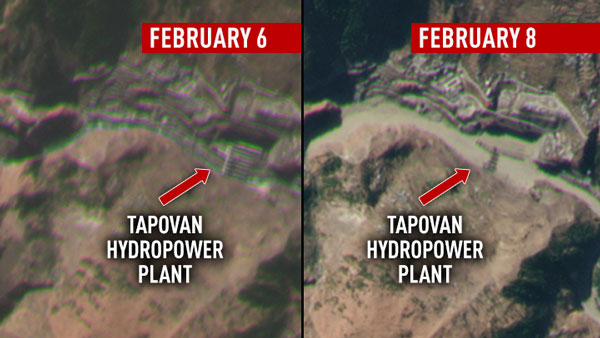  உத்தரகண்ட் பனிச்சரிவு: விபத்துக்கு முன்னும், பின்னும் புகைப்படங்கள் - அதிகாரிகள் ஷாக்