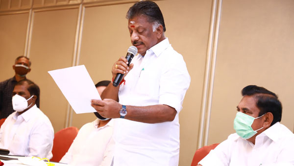 Candidates selected for AIADMK - OPS, EPS consultation with District Secretaries Candidates selected for AIADMK - OPS, EPS consultation with District Secretaries