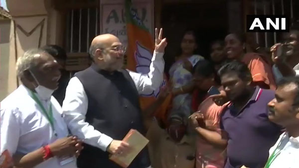 Amit shah visits Suchindram Thanumalayan Temple Amit shah visits Suchindram Thanumalayan Temple