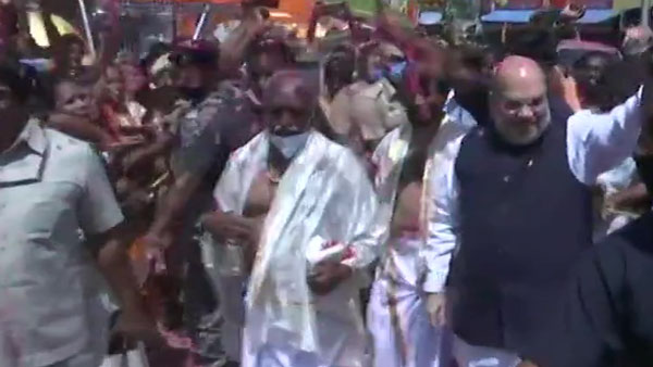 Amit shah visits Suchindram Thanumalayan Temple Amit shah visits Suchindram Thanumalayan Temple