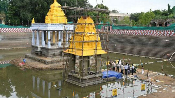 Water samples taken from Athivarathar lake in Kanchipuram Water samples taken from Athivarathar lake in Kanchipuram