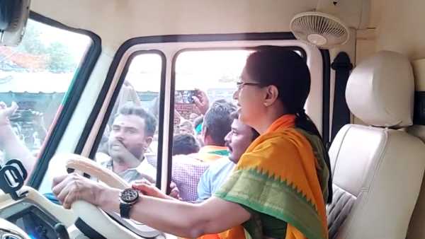 10 கிமீ தூரம் ஓட்டினார்