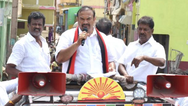 Inigo Irudhayaraj says, Lorry came in without proper entry at jamal mohamed college campus Inigo Irudhayaraj says, Lorry came in without proper entry at jamal mohamed college campus