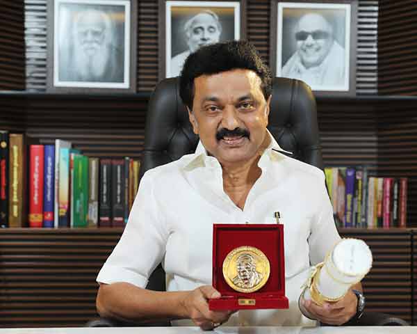 MK Stalin receives Champions of Change Award 2020 MK Stalin receives Champions of Change Award 2020