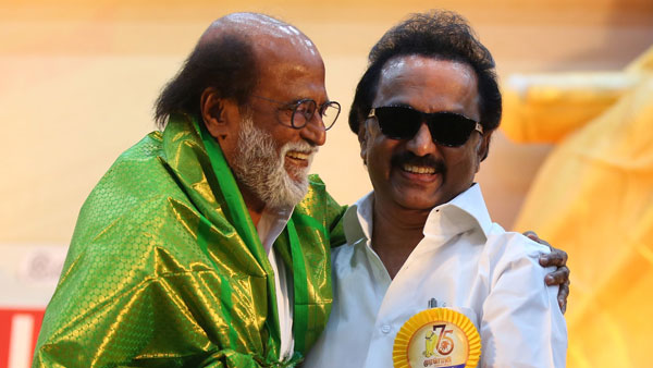 MK Stalin congratulates Actor Rajinikanth for Dada Saheb Phalke award MK Stalin congratulates Actor Rajinikanth for Dada Saheb Phalke award