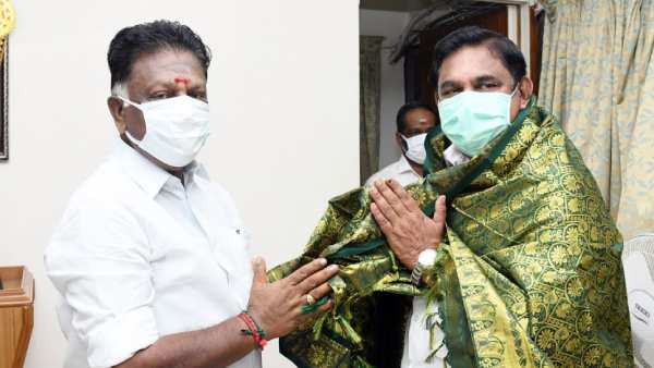 Edappadi Palanisamy meets O Panneerselvam after announcing as opponent leader Edappadi Palanisamy meets O Panneerselvam after announcing as opponent leader