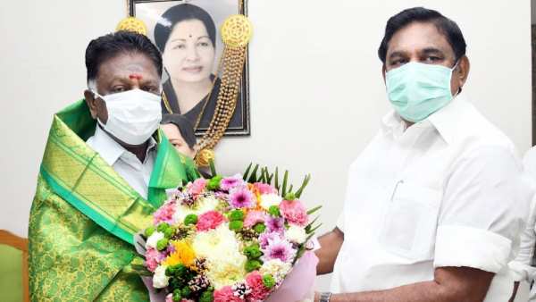 Edappadi Palanisamy meets O Panneerselvam after announcing as opponent leader Edappadi Palanisamy meets O Panneerselvam after announcing as opponent leader