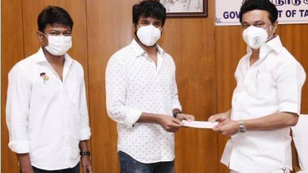Actor Sivakarthikeyan has donated Rs 25 lakh to Tamil Nadu Actor Sivakarthikeyan has donated Rs 25 lakh to Tamil Nadu