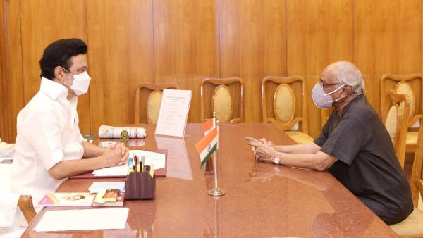 Former RBI Governor Rangarajan meets TN CM MK Stalin Former RBI Governor Rangarajan meets TN CM MK Stalin