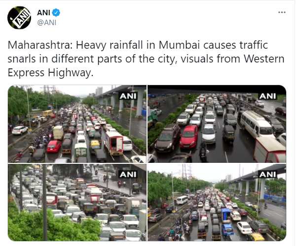Heavy rainfall flood in Mumbai traffic in different parts of the city Heavy rainfall flood in Mumbai traffic in different parts of the city