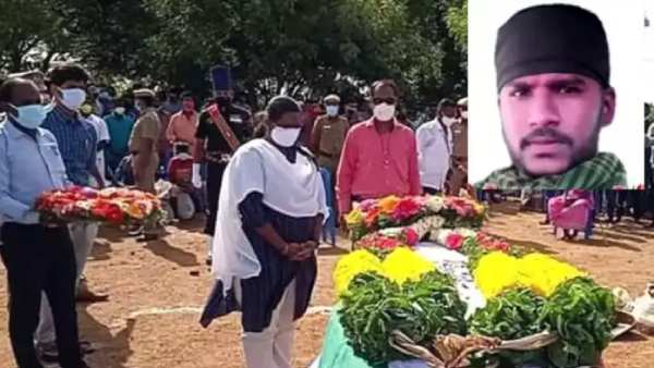Soldier who died in Jammu and kashmir was buried near Dharmapuri Soldier who died in Jammu and kashmir was buried near Dharmapuri