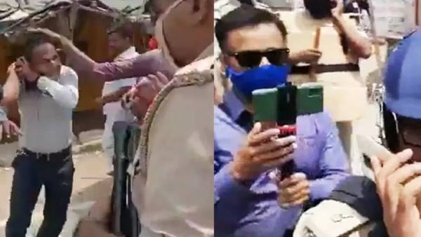 பத்திரிகையாளரை தாக்கினார்