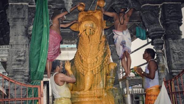 Aadi Valarpirai pradosham : Siva temple devotees prayers Aadi Valarpirai pradosham : Siva temple devotees prayers
