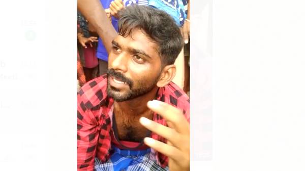The public caught a man who came to burn the Car of a Hindu Temple The public caught a man who came to burn the Car of a Hindu Temple