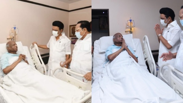 சூப்பரா செயல்படுறீங்க தம்பி! பெருமையா இருக்கு! ஸ்டாலினிடம் நெகிழ்ந்த ஆற்காடு வீராசாமி! 