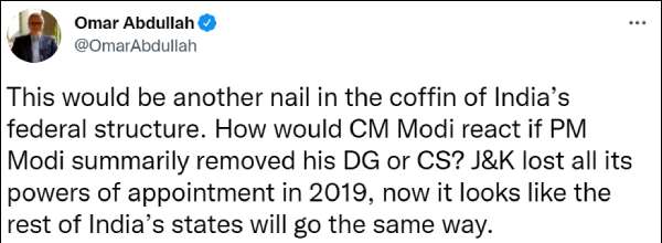 Omar Abdullah also opposes to Change IAS, IPS officers rules Omar Abdullah also opposes to Change IAS, IPS officers rules