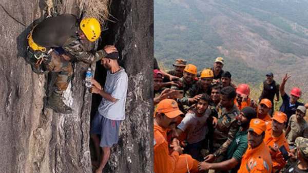 45 மணி நேரம் மலை முகட்டில் கேரள இளைஞரின் வாழ்வா சாவா போராட்டம்.. மீட்புக்காக ரூ 75 லட்சம் செலவு 