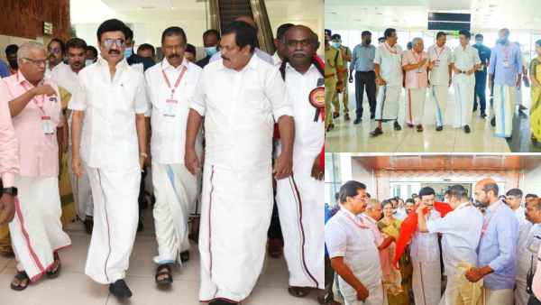 செங்கொடியோடு வந்த மக்கள்.. கூலிங் கிளாஸோடு இறங்கிய முதல்வர் ஸ்டாலின்.. கேரளாவில் பெரும் வரவேற்பு! 