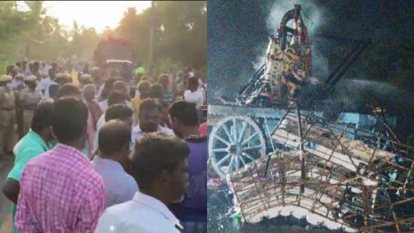 தஞ்சை தேர் விபத்து: கரண்ட் ஷாக்.. போகாதீங்க..  எச்சரித்த ஒருவர்! இல்லாவிட்டால்.. மக்கள் கண்ணீர் 