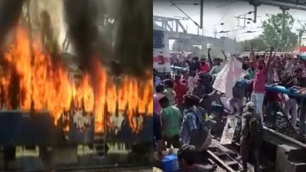 அக்னிபாத்: 60 ரயில்கள் எரிப்பு.. ரூ.700 கோடி சேதம்.. 718 பேர் கைது.. அக்னி குழம்பாக மாறிய போராட்டம்! 