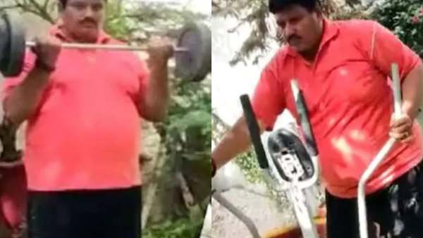 சீரியசாக உடற்பயிற்சி செய்யும் பாஜக எம்பி