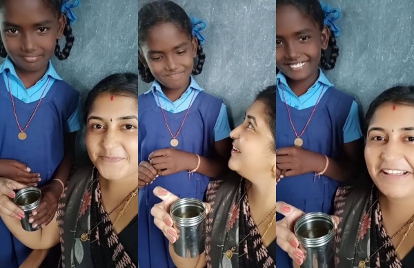 என்னடி தங்கபுள்ள கொண்டு வந்துருக்க! வெட்கத்தோடு ’கிப்ட்’ கொடுத்த மாணவி! தேவதை டீச்சரின் ரியாக்சன்! 