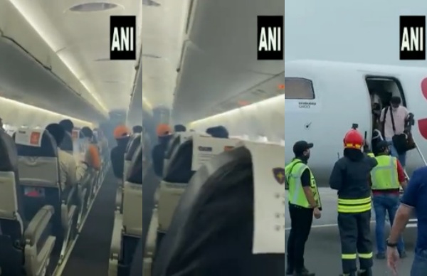 50 ஆயிரம் அடி உயரத்தில்.. ஸ்பைஸ்ஜெட் விமானத்திற்குள் திடீரென கிளம்பிய புகை! அலறிய பயணிகள்.. வீடியோ! 
