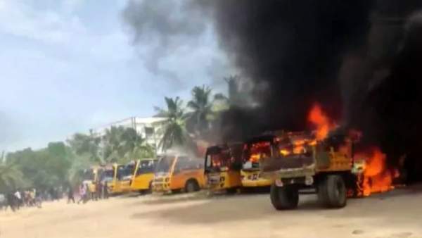 வாகனங்களை எரிக்க ‘பாக்கெட் சாராயம்’.. கள்ளக்குறிச்சியில் தீ வைக்கப்பட்டது எப்படி? விசாரணையில் பரபர! 