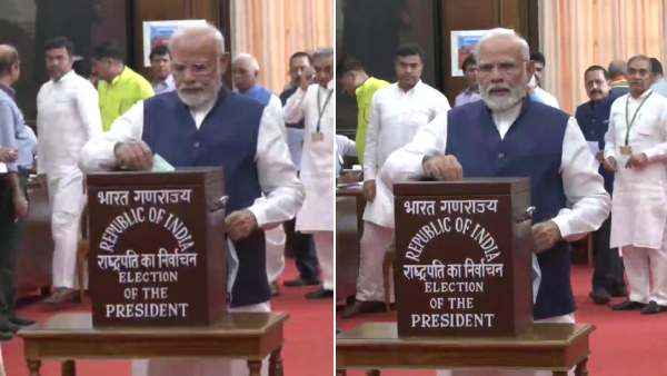  குடியரசு தலைவர் தேர்தல்.. டெல்லியில் முதல் நபராக வாக்களித்தார் பிரதமர் நரேந்திர மோடி