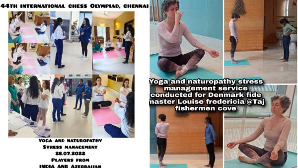 தமிழக அரசு யோகா மருத்துவர்களை கொண்டு வெளிநாட்டு செஸ் வீரர்களுக்கு ஸ்ட்ரெஸ் மேனேஜ்மென்ட் தெரபி! 