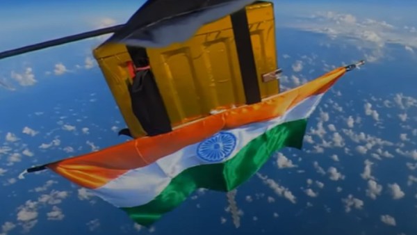 Indian Flag Unfurled In 1 lakh Feet Above The Earth By Kids Space India Indian Flag Unfurled In 1 lakh Feet Above The Earth By Kids Space India