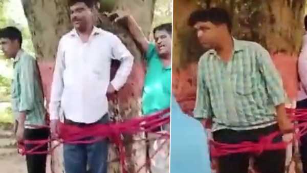 மரத்தில் கட்டிவைத்து தாக்குதல்