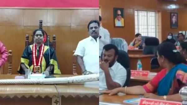 திமுக இந்திராணி எழுதிக் கொடுக்க.. அதிமுக ராஜ்மோகன் வாசிக்க! மாநகராட்சிக் கூட்டத்தில் நடந்த ‘கூட்டணி'