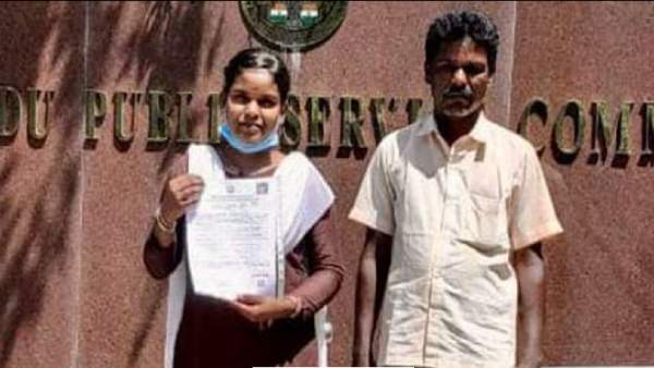 A woman who wrote the exam in Tamil language and succeeded in the first attempt and got selected for the job of DSP A woman who wrote the exam in Tamil language and succeeded in the first attempt and got selected for the job of DSP