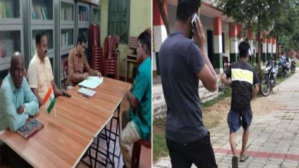 Teachers tied and beaten up by students in Jharkhand Teachers tied and beaten up by students in Jharkhand