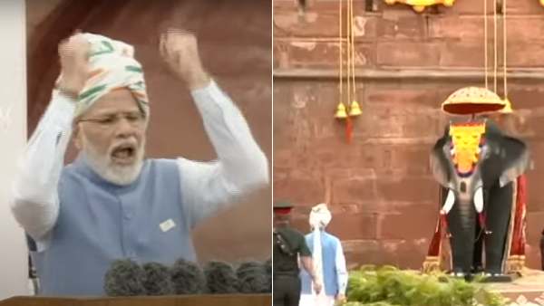 ஒரே செகண்ட்.. செங்கோட்டை நுழைவாயிலில் திகைத்து நின்ற மோடி.. என்னாச்சு.. டக்கென திரும்பிய டெல்லி