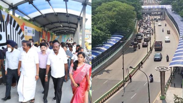 இது என்ன நியூயார்க்கா? சர்வதேச தரத்திற்கு மாறிய நுங்கம்பாக்கம் நடை மேம்பாலம்.. வாவ் செம மாற்றம் 